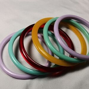 Vintage Colorful Bangle Bracelet Set (6)